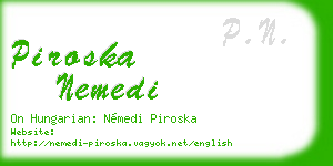 piroska nemedi business card