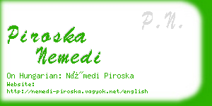 piroska nemedi business card